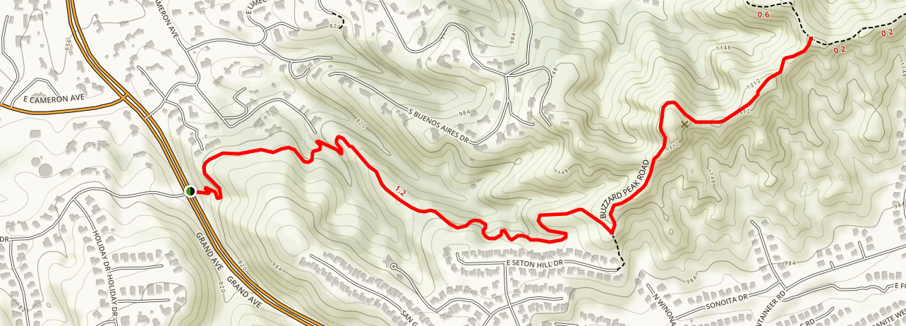 alltrails magnolia trail to buzzard peak road map